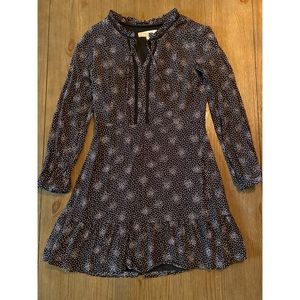 Loft navy and white flower dress